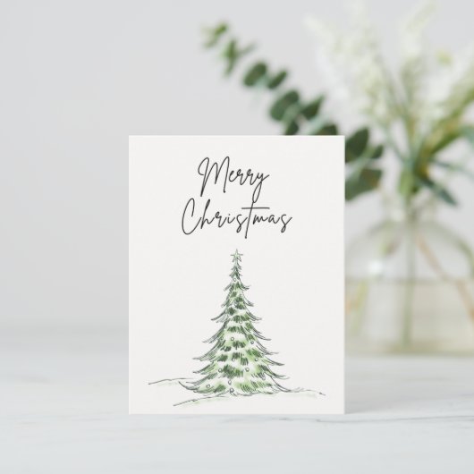 Kerstboom "Vrolijk Kerstfeest" - Kaart (Staand voorkant)