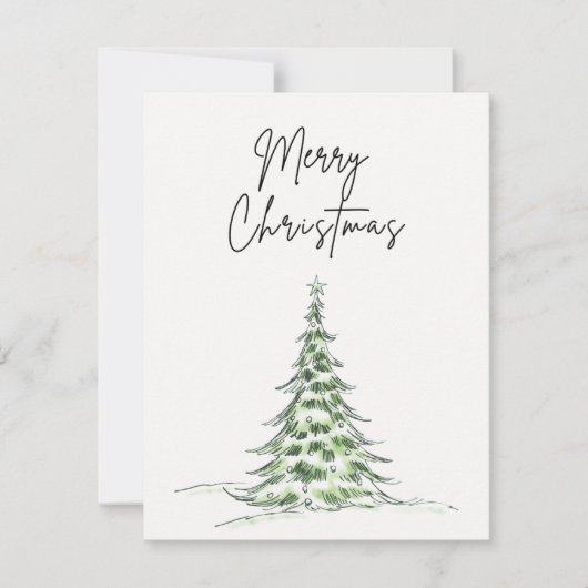 Kerstboom "Vrolijk Kerstfeest" - Kaart (Voorkant)