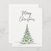 Kerstboom "Vrolijk Kerstfeest" - Kaart (Voorkant / Achterkant)