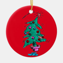 Kerstboom - Vrolijk kerstfeest Keramisch Ornament