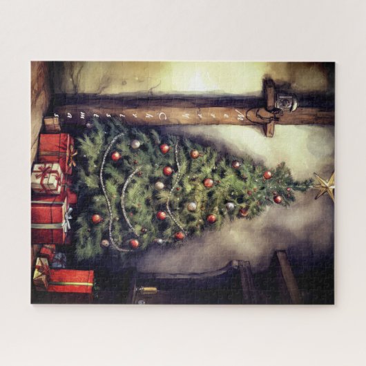 Kerstboom Vrolijk Kerstfeest | Legpuzzel (Horizontaal)