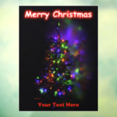 Kerstboom - Vrolijk kerstfeest Raamsticker (Vel 3)