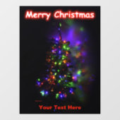 Kerstboom - Vrolijk kerstfeest Raamsticker (Vel)