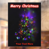 Kerstboom - Vrolijk kerstfeest Raamsticker (Vel 2)