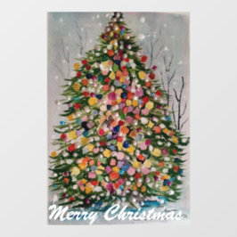 kerstboom - vrolijk kerstfeest raamsticker