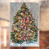 kerstboom - vrolijk kerstfeest raamsticker (Vel 2)