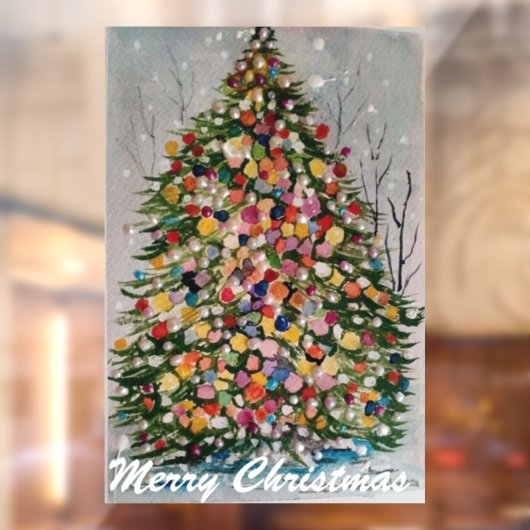 kerstboom - vrolijk kerstfeest raamsticker (Vel 2)