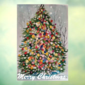 kerstboom - vrolijk kerstfeest raamsticker (Vel 3)