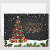 Kerstboom vrolijk kerstkaart (Voorkant / Achterkant)
