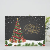 Kerstboom vrolijk kerstkaart (Staand voorkant)