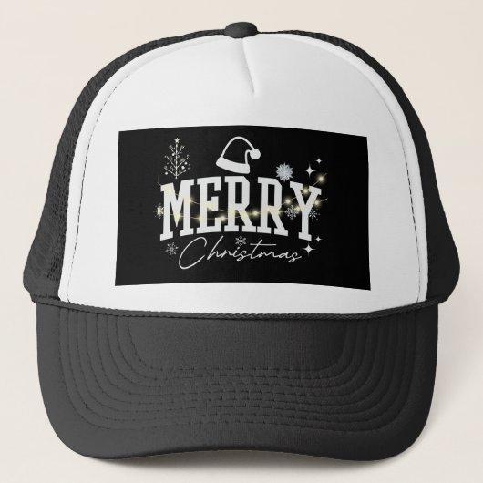 Kerstboom-vrolijk kerstontwerp trucker pet (Voorkant)