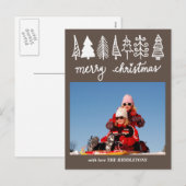 Kerstboom | vrolijk kerstscript | Foto Feestdagenkaart (Voorkant / Achterkant)
