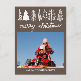 Kerstboom | vrolijk kerstscript | Foto Feestdagenkaart