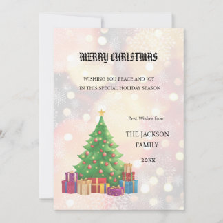 Kerstboom Vrolijke kerst Kaart