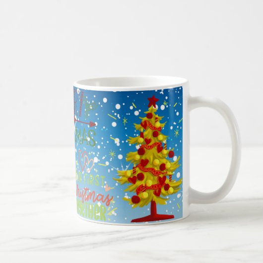 Kerstboom vrolijke kerststemming koffiemok (Rechts)