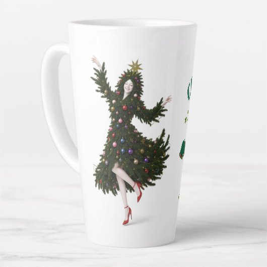 Kerstboom vrouw mok (Linkerhoek)