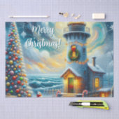 Kerstboom Vuurtoren Nautische Decoupage Tissuepapier (Craft)