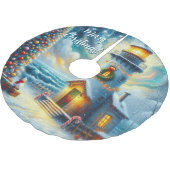 Kerstboom Vuurtoren Nautische Kust Blauw Kerstboom Rok (Gekanteld)