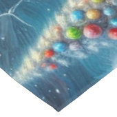 Kerstboom Vuurtoren Nautische Kust Blauw Tafelkleed (Gekanteld)