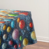 Kerstboom Vuurtoren Nautische Kust Blauw Tafelkleed (Voorbeeld)