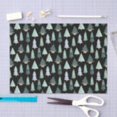 Kerstboom Watercolor Patroon Tissuepapier (Craft)
