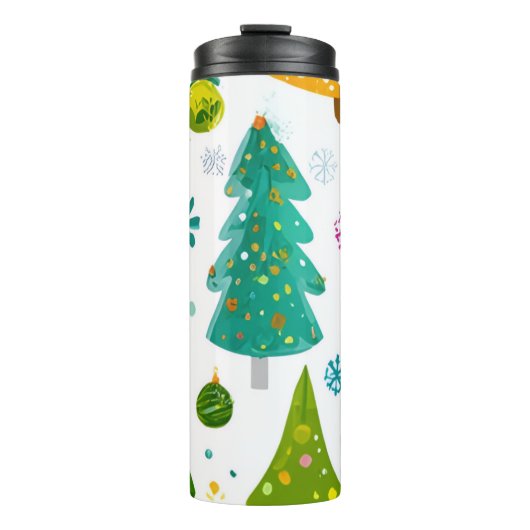 Kerstboom Waterfles – Blijf Gehydrateerd Thermosbeker (Voorkant)