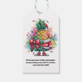 Kerstboom waterverf cadeaulabel (Voorkant)