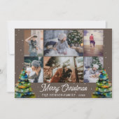 Kerstboom Waterverf Familie 6 Foto Collage (Voorkant)