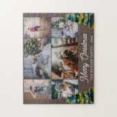 Kerstboom Waterverf Familie 6 Foto Collage Legpuzzel (Verticaal)