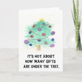 Kerstboom Waterverf kerstmis Kaart (Voorkant)