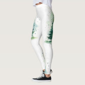Kerstboom waterverf ontwerp leggings (Links)