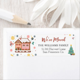 Kerstboom We hebben nieuwe Home Moving Label verpl