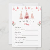 Kerstboom wensen voor Baby Baby shower Kaart (Voorkant)