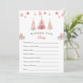 Kerstboom wensen voor Baby Baby shower Kaart (Staand voorkant)