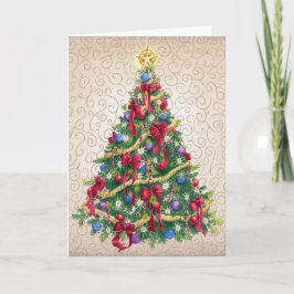 Kerstboom - Wenskaart Feestdagen Kaart