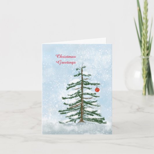 Kerstboom Wenskaart Kaart (Voorkant)