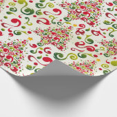 Kerstboom wervelingen cadeaupapier (Hoek)