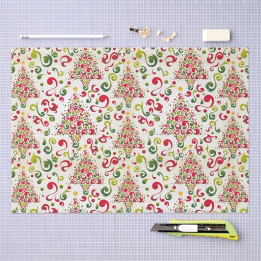 Kerstboom wervelingen tissuepapier (Craft)