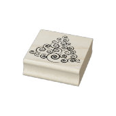 Kerstboom wervelt kunststempel rubberstempel (Stempel)