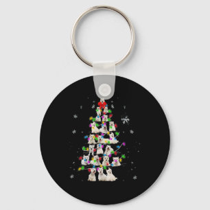 Kerstboom Westie Hond Xmas Boom Licht Sneeuw Kerst Sleutelhanger