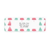 Kerstboom Whimsical Etiket (Voorkant)