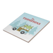 kerstboom Whimsical Snowflake, gepersonaliseerd Tegeltje (Zijkant)