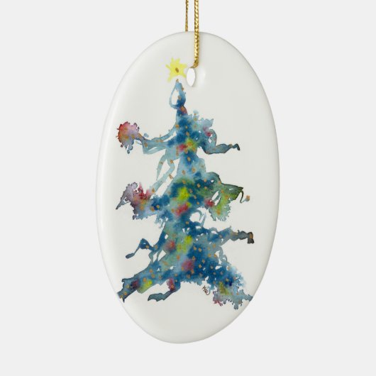 kerstboom, whisky, sierlijk keramisch ornament (Rechts)