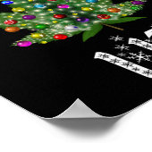 Kerstboom Wiet Blad Pot Thc Cadeau T-shirt Poster (Hoek)