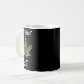 Kerstboom Wietblad Pot Thc Cadeau T-shirt Koffiemok (Voorkant links)