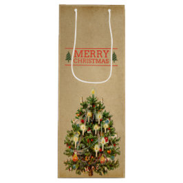 Kerstboom Wijn Cadeautas Vintage
