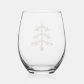 Kerstboom Wijnglas Zonder Voet (Achterkant)