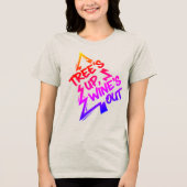Kerstboom Wijnliefhebber Tri-Blend Shirt (Voorkant)