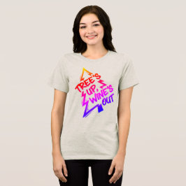 Kerstboom Wijnliefhebber Tri-Blend Shirt