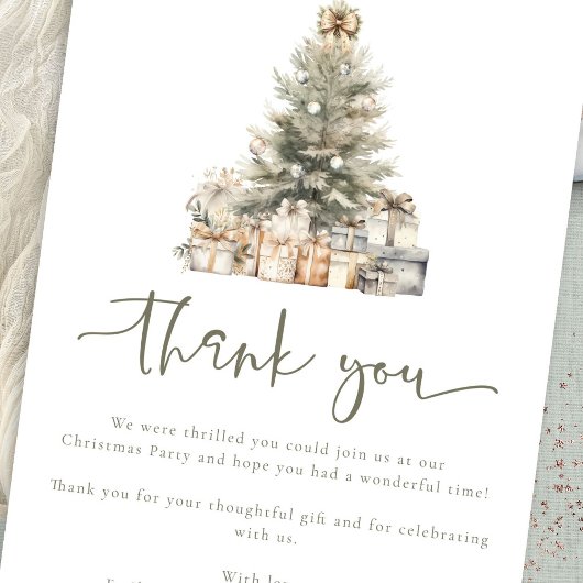 Kerstboom Wijze Script Dank u wel Kaart